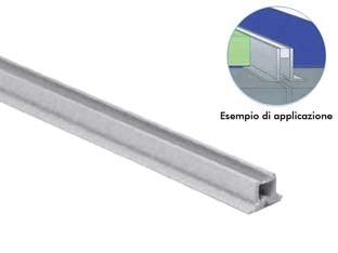 GIUNTO DI DILATAZIONE PER PAVIMENTI PER INTERNO- - mm.8x10h. base mm.15 barra mt.2- trasparente - 50 pezzi