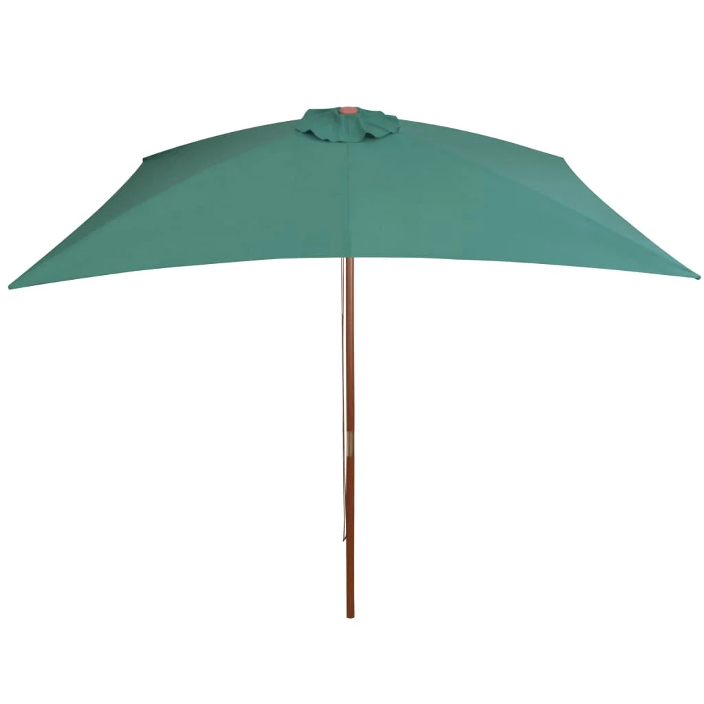 Ombrellone da giardino con palo in legno 200 x 300 cm verde 02_0008139