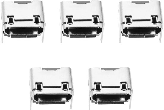 Micro-USB per connessione di ricarica - connessione di backup - argento - per saldatura - 5 pezzi