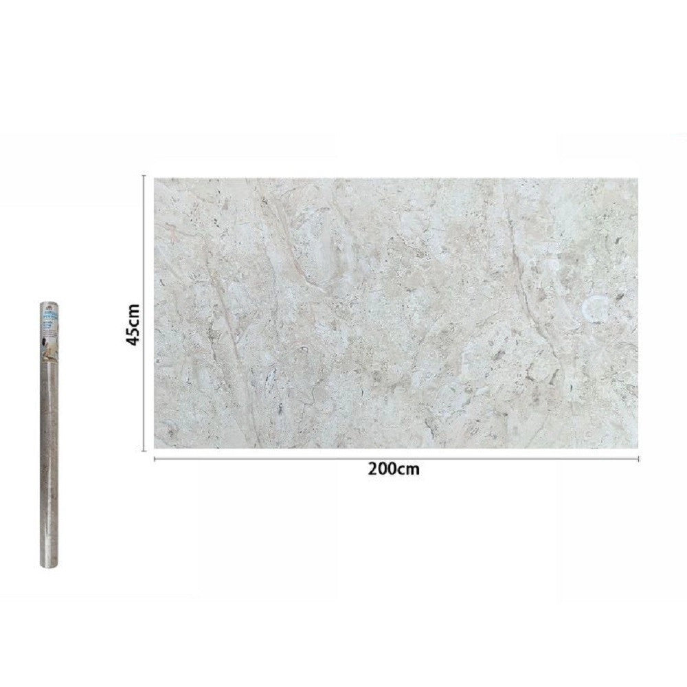 Trade Shop - Rotolo Pellicola Adesiva Parete Gres Porcellanato Effetto Marmo 45cmx2mt 71258 -