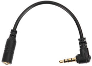 Adattore cavo da 3 poli a 4 poli TRS a TRRS - Convertitore per cuffie - Adatto per connessione 3,5 mm - Cavo adattatore da TRS a TRRS - Lunghezza 75 cm