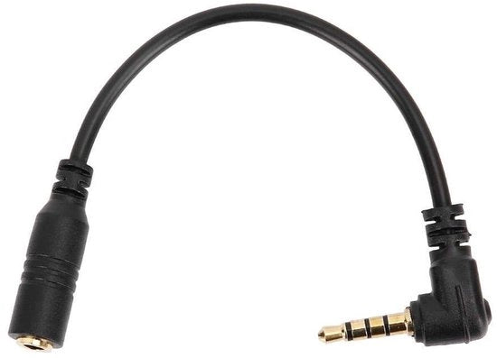 Adattore cavo da 3 poli a 4 poli TRS a TRRS - Convertitore per cuffie - Adatto per connessione 3,5 mm - Cavo adattatore da TRS a TRRS - Lunghezza 75 cm