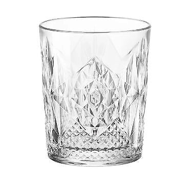 Bormioli Rocco 4x Bicchieri Doppi Whisky Pietra Bartender 390ml Trasparenti