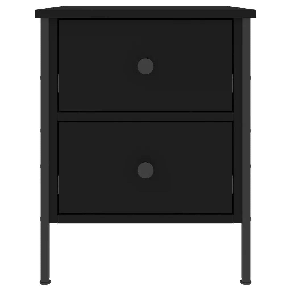 Comodino Nero 40x42x50 cm in Legno Multistrato 825983