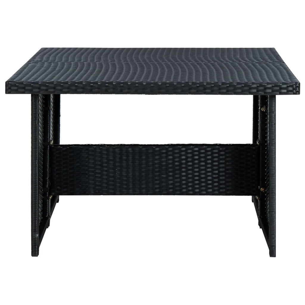 Set Divani da Giardino 6 pz con Cuscini in Polyrattan Nero 315230