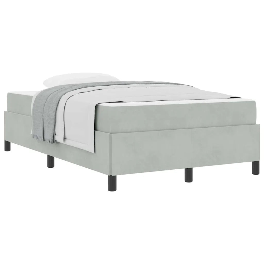vidaXL Struttura del letto Bianco, Grigio chiaro e Bianco 120 x 200 cm