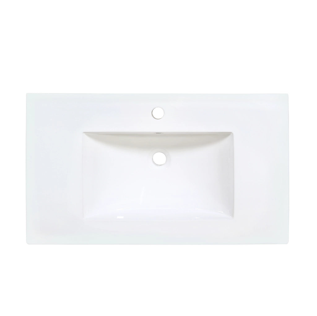 Mobile bagno sospeso 81 cm con lavabo in ceramica, LED e ante verdi