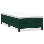 Letto singolo | Letto per adulti | Letto a Molle senza Materasso Verde Scuro 80x220 cm Velluto