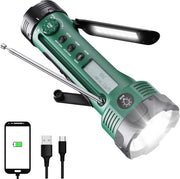 Radio DAB+/DAB/FM con Bluetooth - radio da costruzione con antenna - radio di emergenza con batteria 3000 mAh - radio solare con ricevitore mondiale - impianto di emergenza blackout - torcia e caricatore