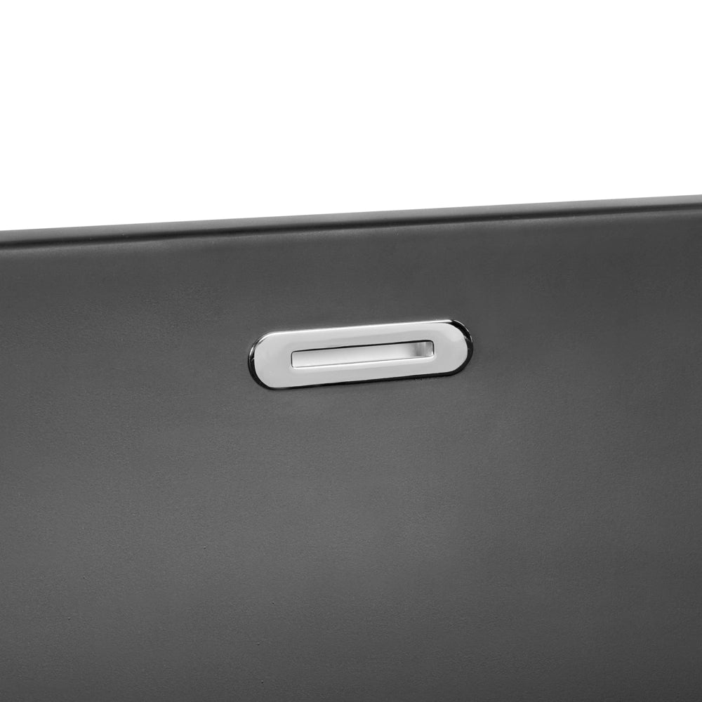 Vasca da bagno da parete ovale in acrilico nero opaco 170 x 80 cm Finitura scanalata Bagno in stile moderno
