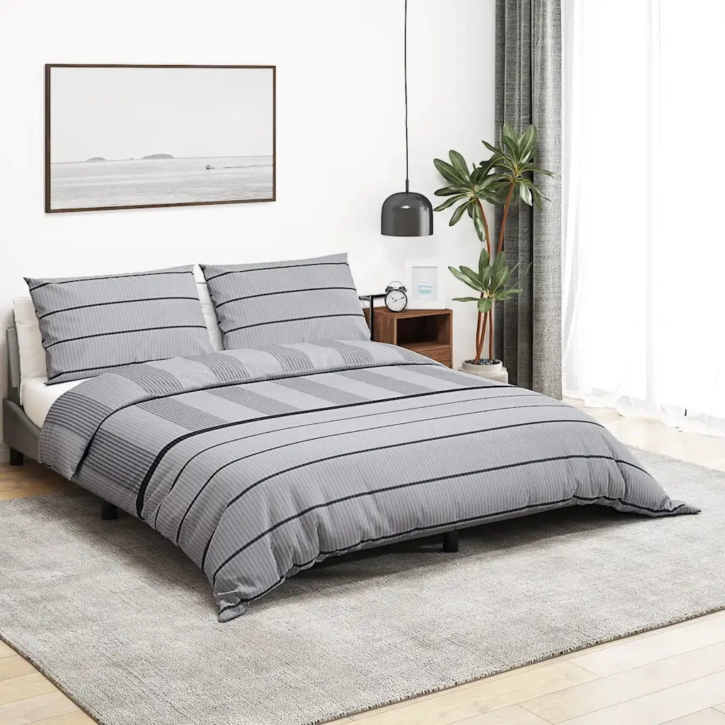 Set Copripiumino Grigio 155x220 cm in Cotone CFW8142317