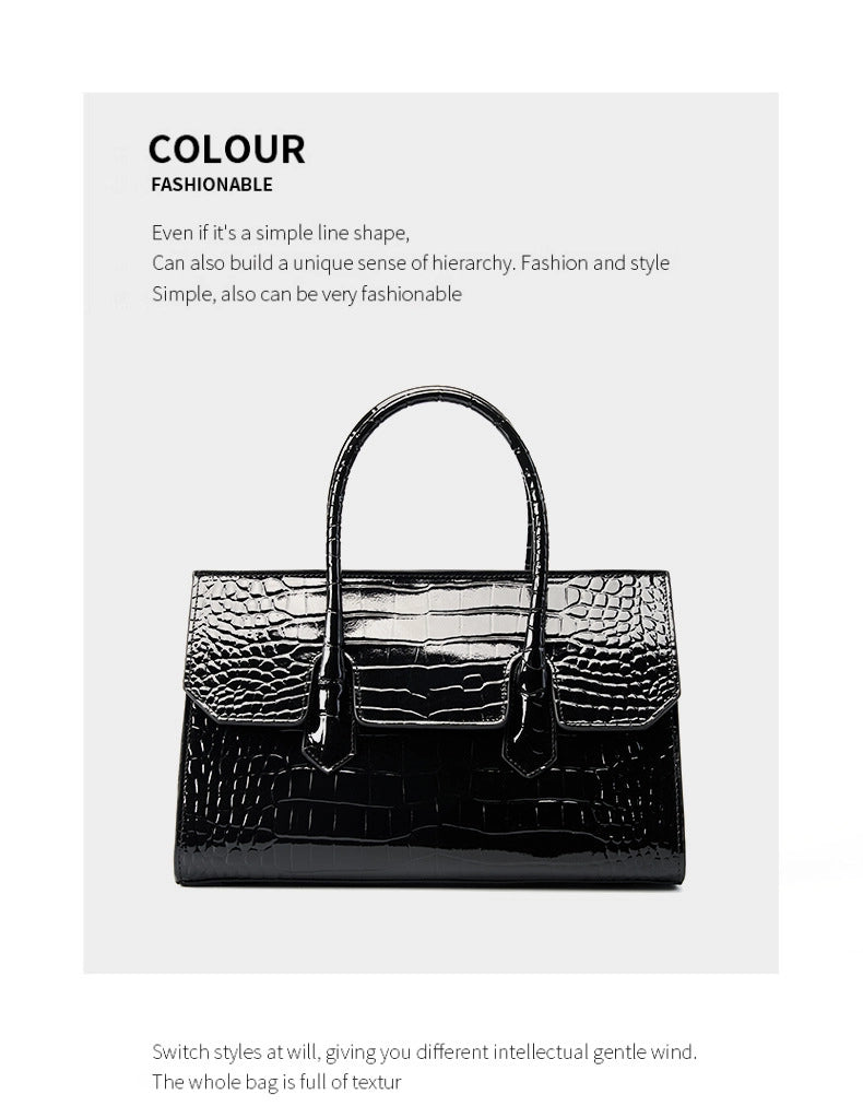 Borsa a tracolla da donna in vera pelle nera