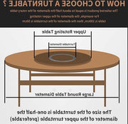 Draaischijf in Alluminio Lega - Tavolo Rotante a Rondella - Piattaforma Lazy Susan con Contenuto HTML Rotante Elettrico
