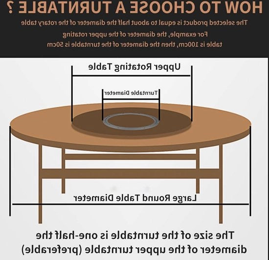 Draaischijf in Alluminio Lega - Tavolo Rotante a Rondella - Piattaforma Lazy Susan con Contenuto HTML Rotante Elettrico