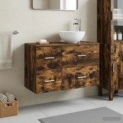 Set di mobili per il bagno 2 pcs Rovere Fumo 3403956