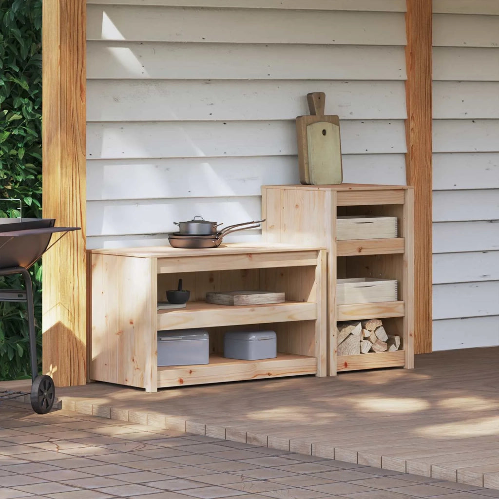 Mobile da cucina da esterno MEPPEL 2 pz Douglas Naturale 3443793