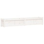 Vassoio per fioriera aiuola rialzata piante fiori terrazza giardino 180 x 31 x 31 cm legno di pino massiccio bianco 02_0037471