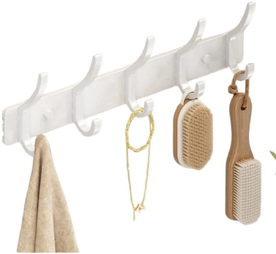 Hanger - 1 riga di 5 hanger - 7*31cm - Hanger da appendi abiti - Per l'appendi capi d'abbigliamento, calze, ecc. - Robusta e duratura - Hanger per capi d'abbigliamento e articoli di uso quotidiano - Hanger per articoli da bagno e sanitari