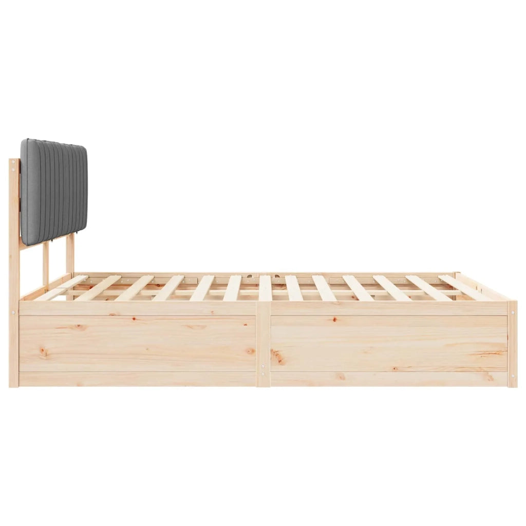 Letto con Testiera Rivestita Grigio chiaro 160 x 200 cm