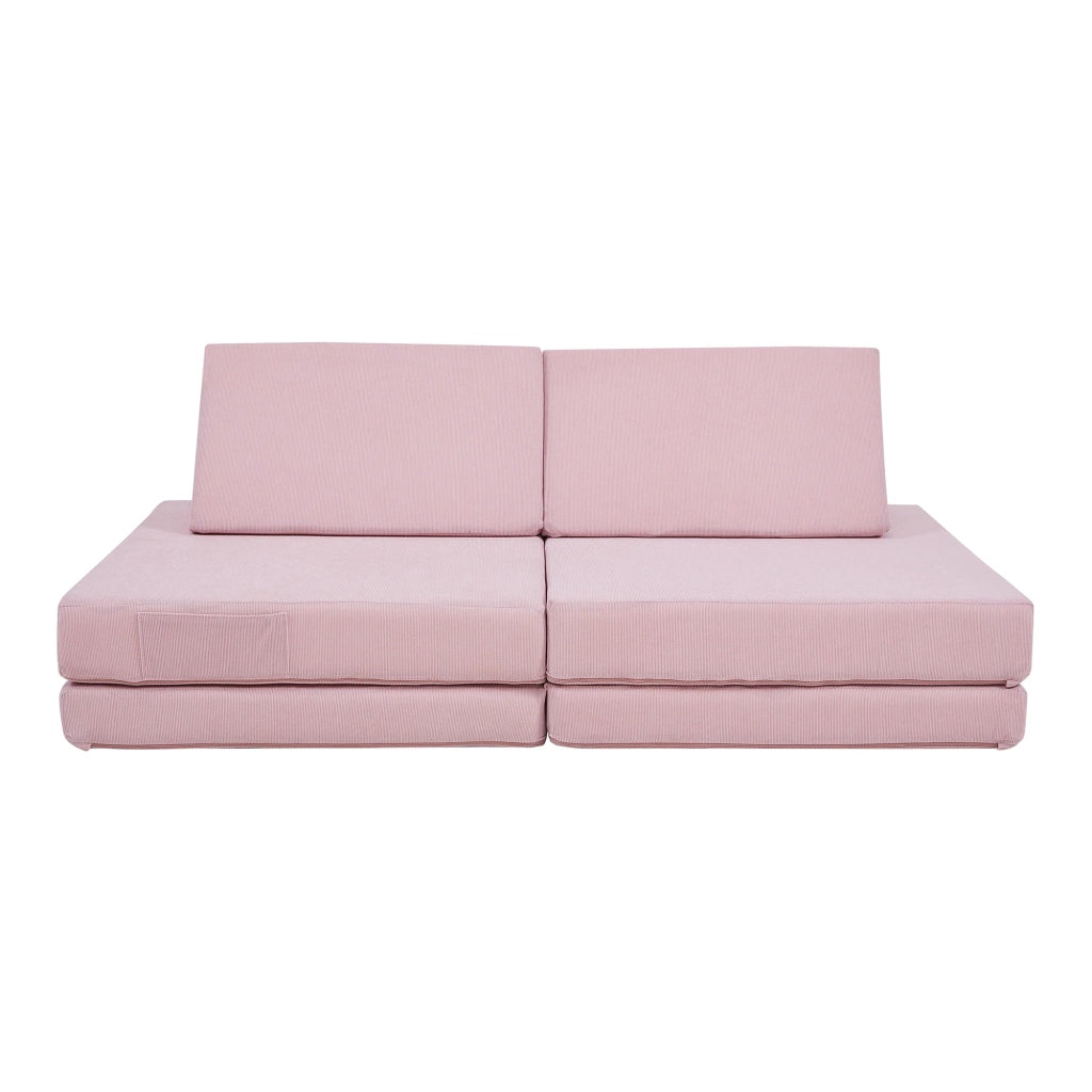 Set divano e poltrona da gioco 5 pezzi 120 x 66 x 46 cm velluto a coste rosa 03_0009144