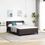 Letto a molle con materasso Marrone Scuro 160 x 200 cm Tessuto 3340097