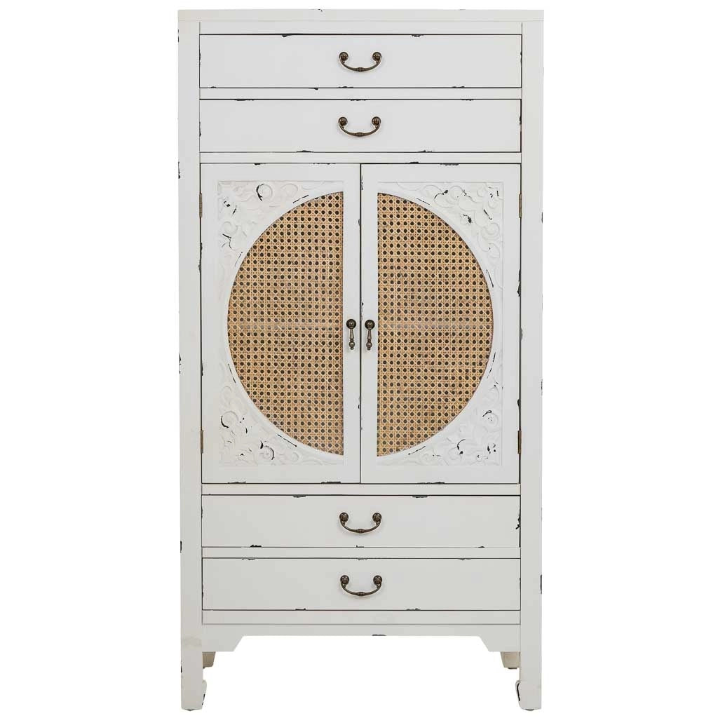 Armadio in legno bianco 70x40x135h