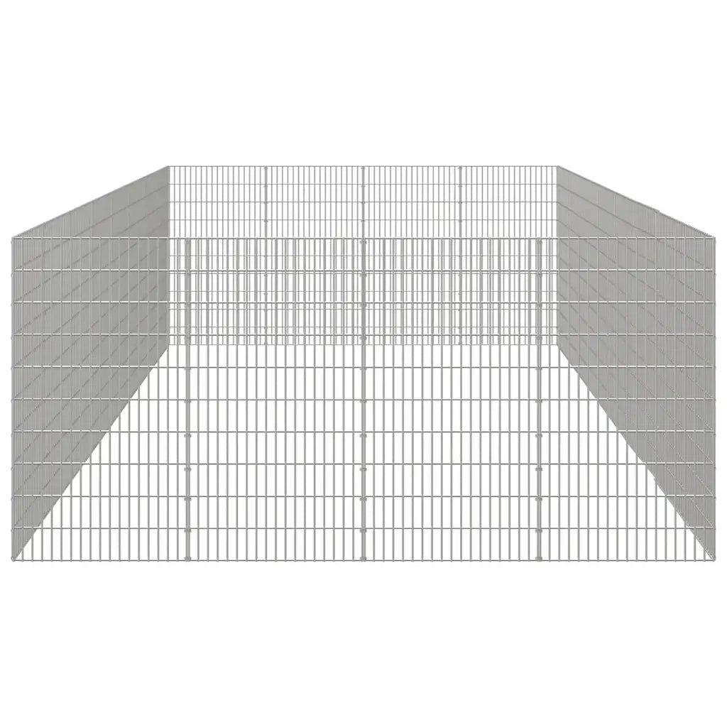 Recinto per Animali Ruspante 24 Pannelli 54x100cm Ferro Zincato 3321349