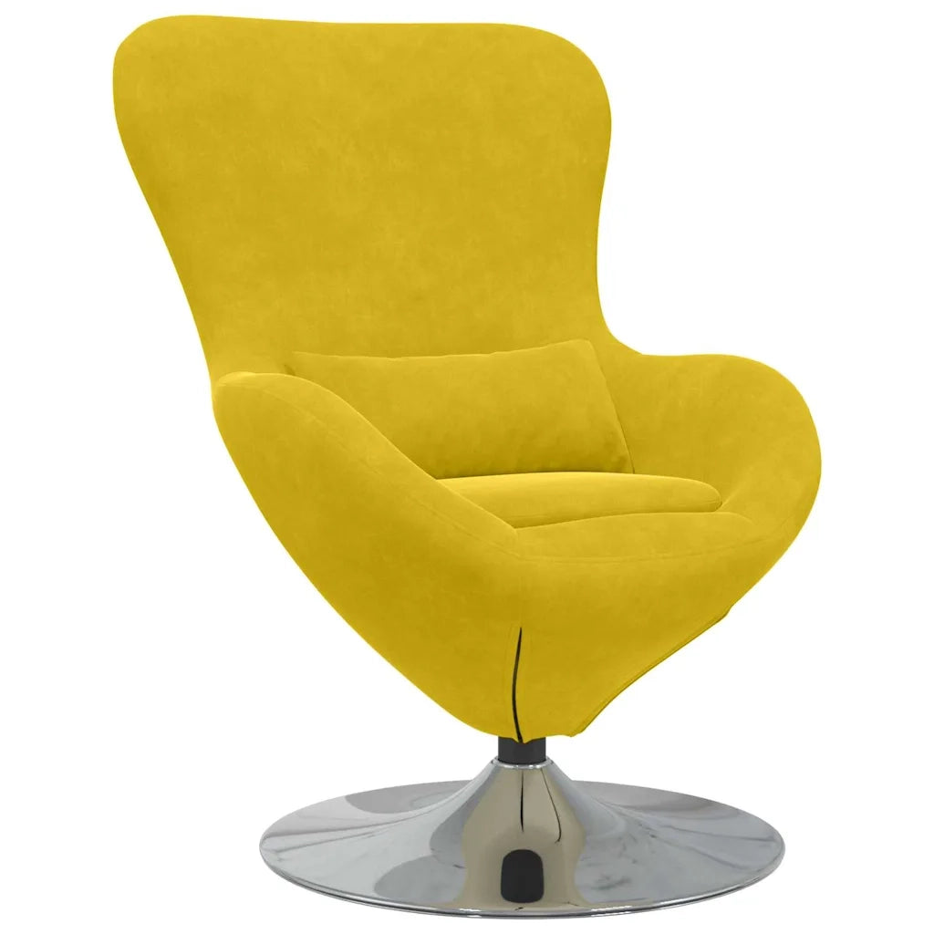 Divano Sedia-Poltrona uovo Giallo Velluto