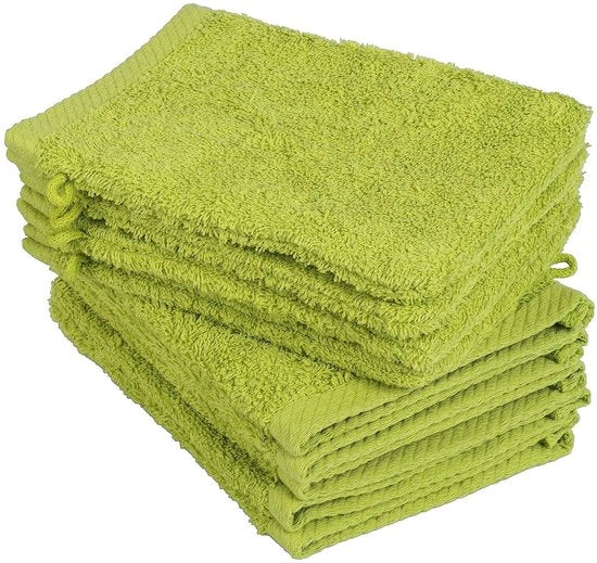 Set di Asciugamani da 10 - 100% Cotone - Dimensioni 15 x 21 cm - Soffice e Resistenti - Facile da Pulire - Bordo di Alta Qualità - Asciugamano