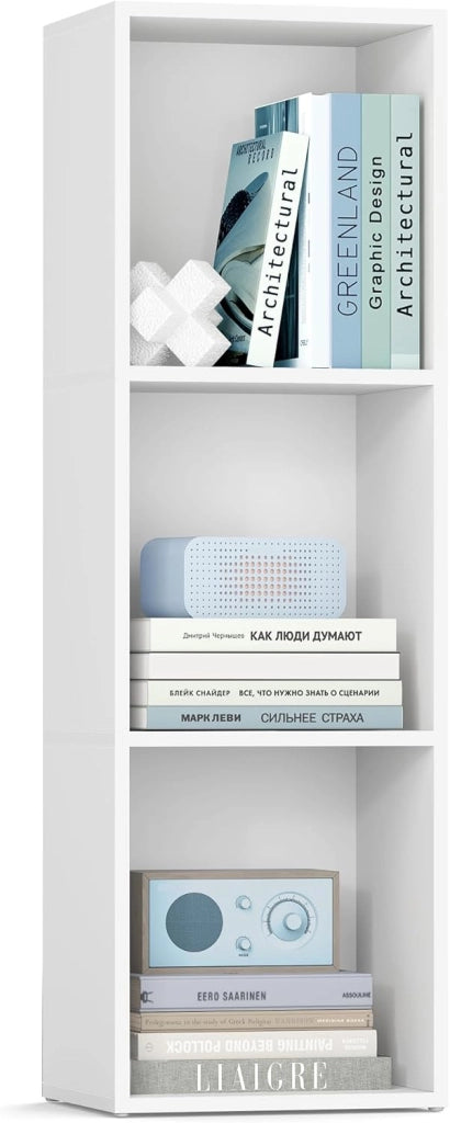 VASAGLE Libreria, Scaffale Libreria a 6 Ripiani, Scaffale Portaoggetti Aperto, 24 x 60 x 178,5 cm, per Soggiorno Studio Sala da Pranzo, Bianco Nuvola LBC169T14