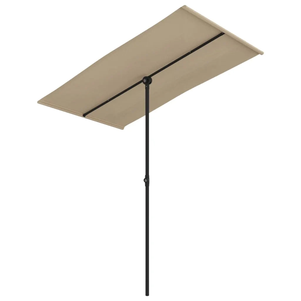 Ombrellone da Giardino-Ombrello da Balcone con Palo in Alluminio 180x110cm Verde