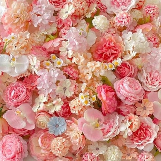 Fiori artificiali 20 pezzi - Capolinea di fiori di seta - Decorazione per festa/matrimonio - Decorazione per giardino/interno - 3-10 cm - Colorati - Fiori finti