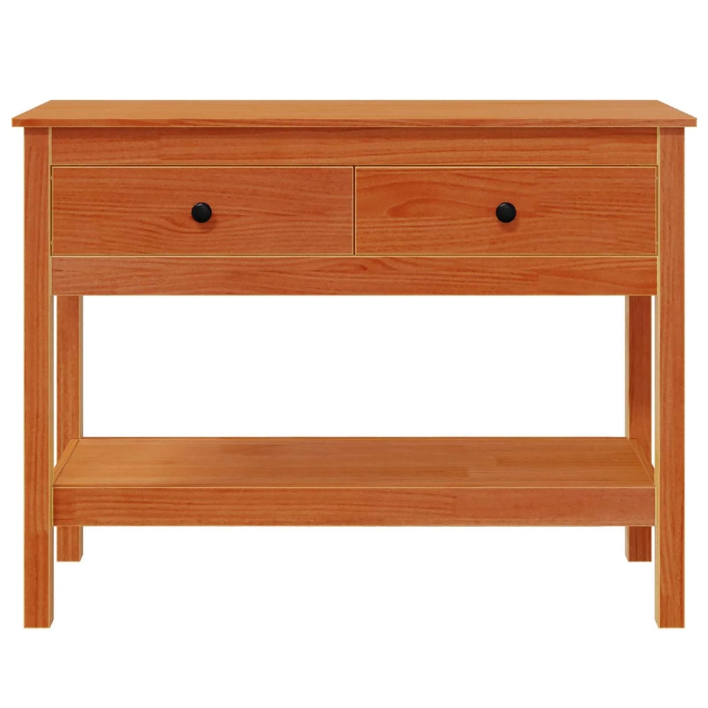 Tavolo consolle con cassetto Marrone cerato 100 x 35 x 75 cm 869937