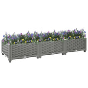 Fioriera Rialzata-Vaso da Esterno-Fioriera Elevata 120x40x23 cm in Polipropilene 427543