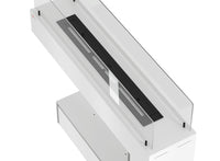 Camino a Bioetanolo da Pavimento 110x92 cm Spectrum Bianco con Vetro