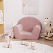 Divano per Bambini-Sofa-Divanetto rosa in morbido peluche 643387