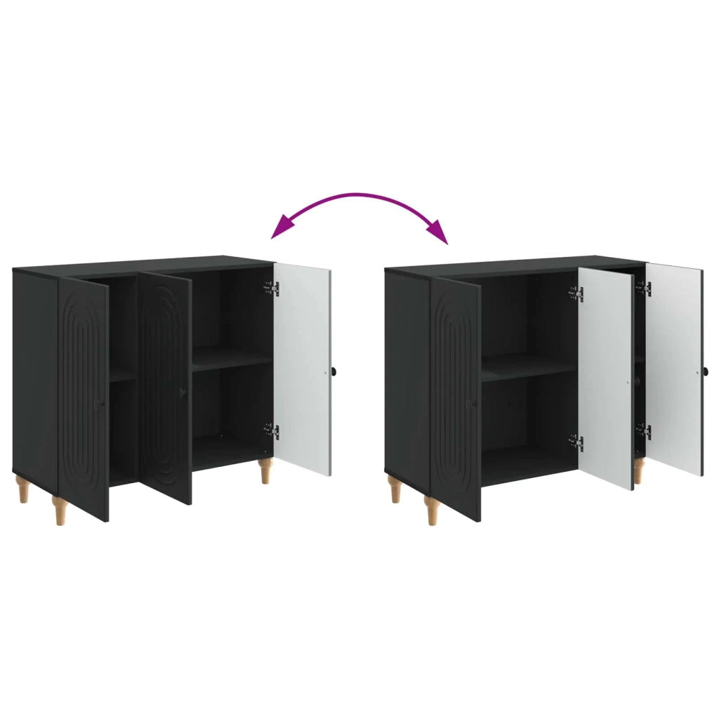 Credenza Nero 89 x 34,5 x 80 cm Legno ingegnerizzato 894186