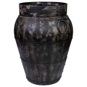 Vaso in metallo nero invecchiato 45x45x57