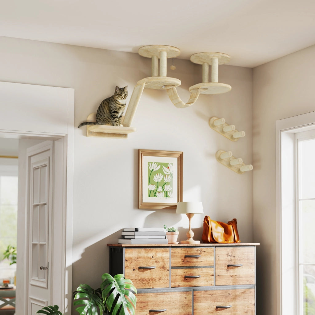 Scaletta per Gatti ¨C zephmum ¨C Montaggio Parete, Beige