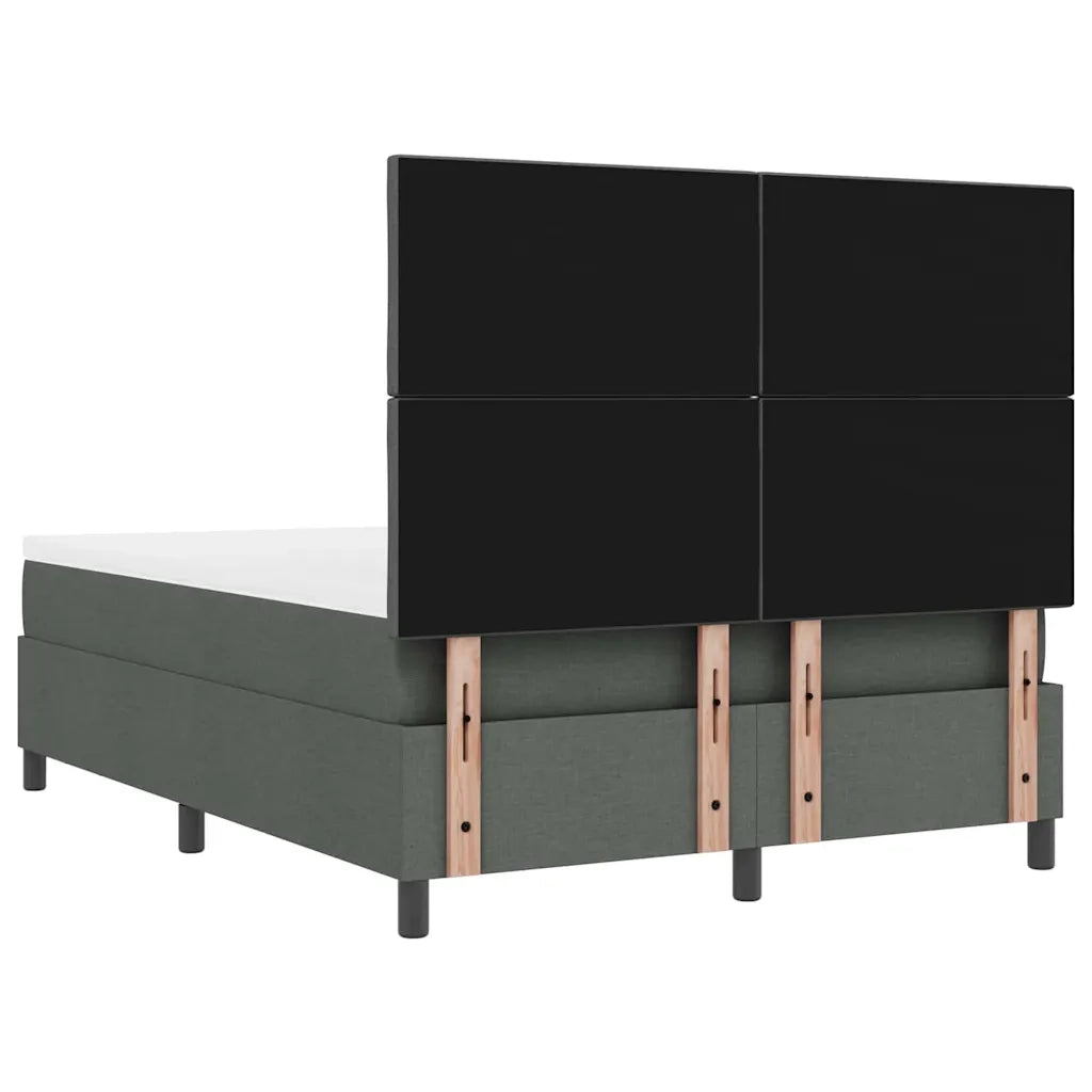 Letto a molle con testiera Grigio scuro 160 x 200 cm Tessuto 3344157