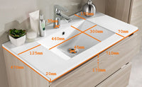 Lavabo Rettangolare da Incasso in Ceramica 71x46,5x2cm TFT Bianco