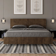 Letto matrimoniale contenitore 160x200 testata inclinata noce Demas