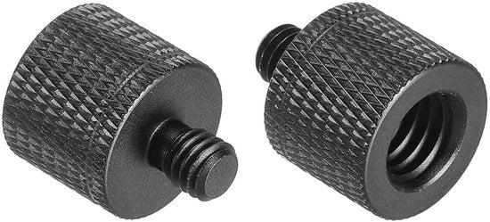 Adattatore per supporto microfono 2 pezzi, 3/8 bus x M6 connettore, vite camera in nero, compatibile con tutti i modelli