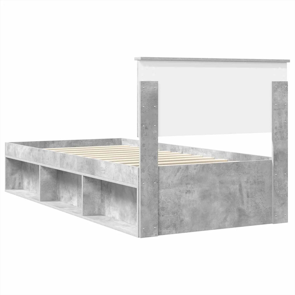 Struttura del letto Calcestruzzo 90 x 200 cm Legno multistrato 3407934