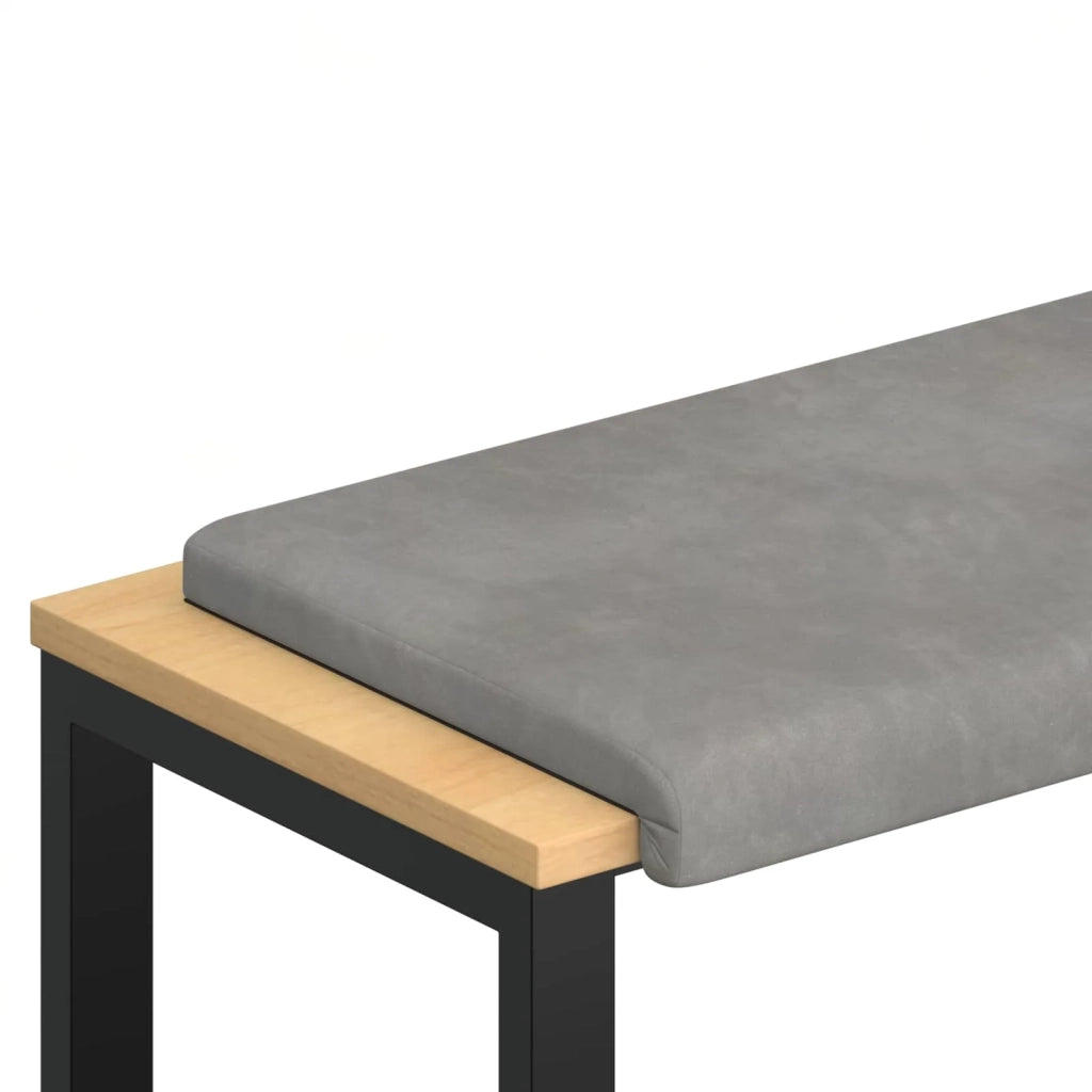 Cuscino per panchina Velluto (V) Grigio Chiaro Profondità 35 cm 42043252