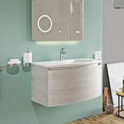 Composizione Bagno con Mobile Sospeso Curvo Moderno en Lavabo Sole Savinidue