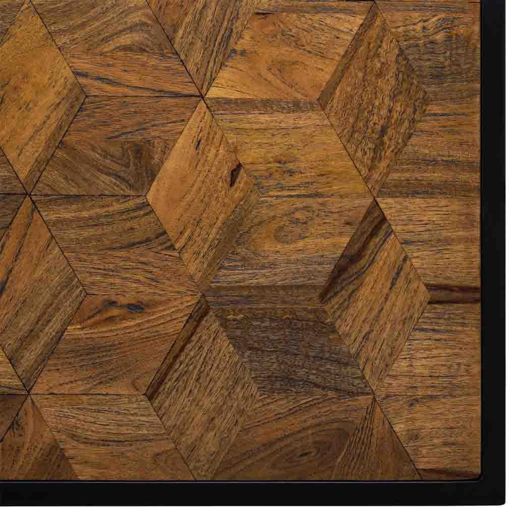 Tavolo da pranzo in parquet di mango/finitura colore DM 160x90x76