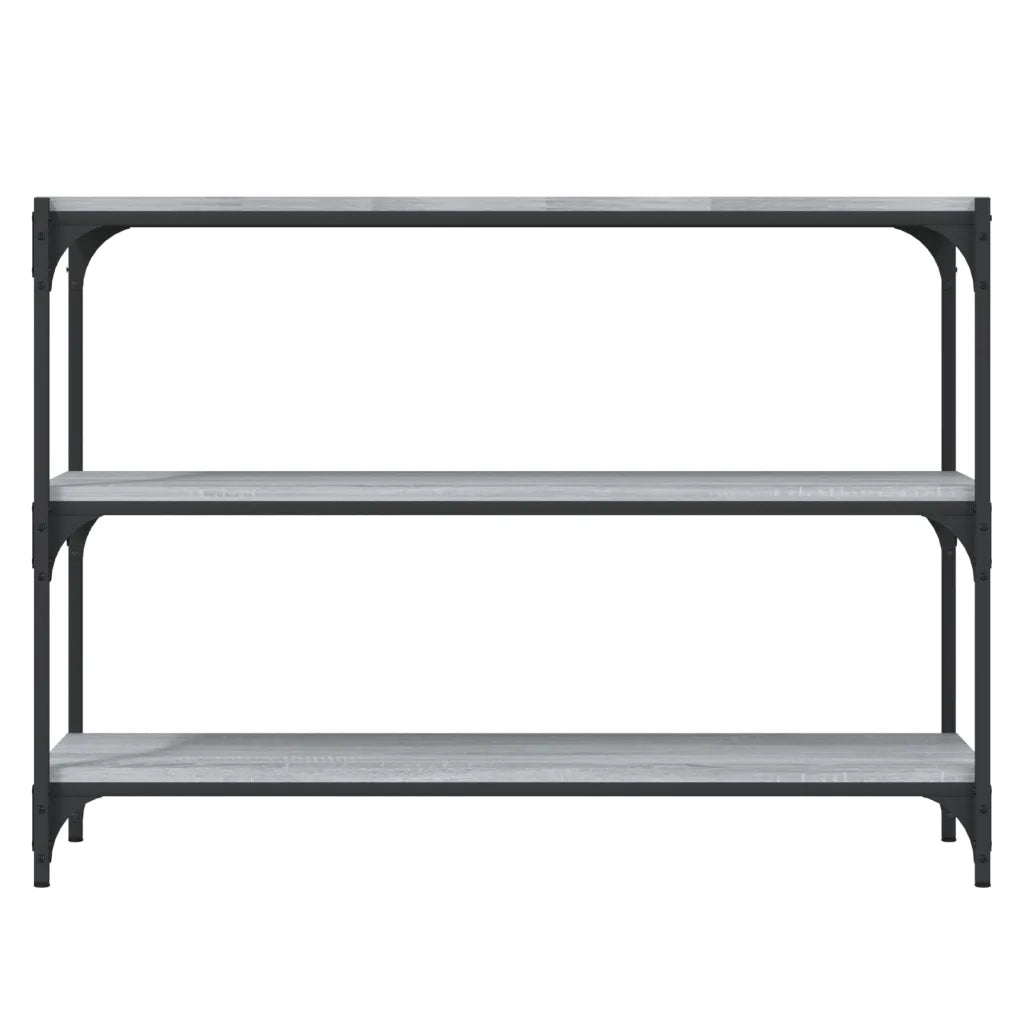 Libreria Grigio Sonoma 100x33x70,5 cm Legno Multistrato Acciaio cod mxl 24162