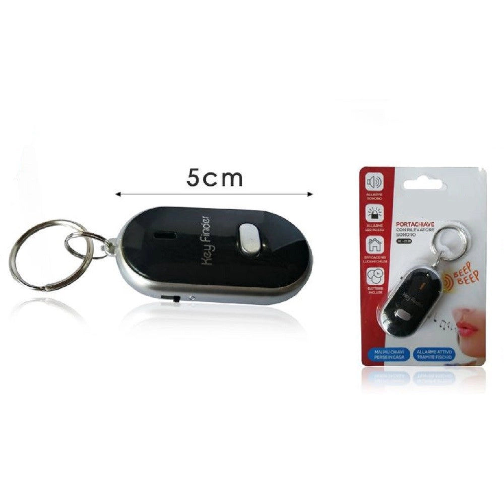 Trade Shop - Portachiavi Con Rilevatore Sonoro Allarme Indicatore Led Trova Chiavi Casa Xc2180 -