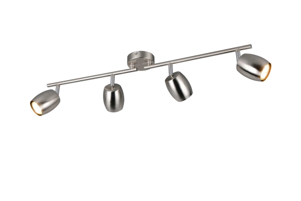 Plafoniera a binario 4xGU10 argento metallo NANCY RL